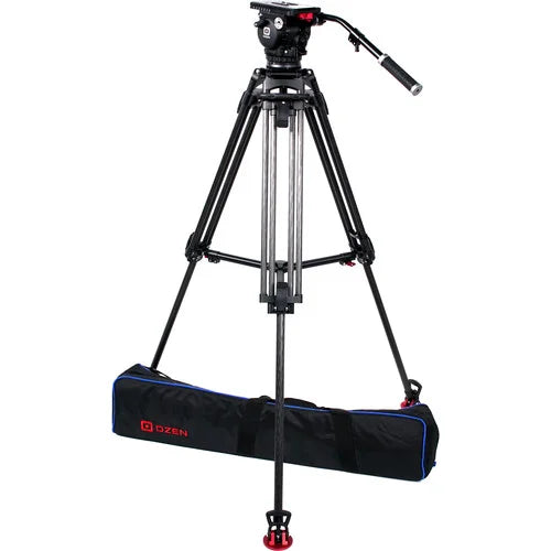 OZEN 12CF2 100mm Carbon Fiber Tripod & Agile 12 Fluid Head System (E-Z-Load)