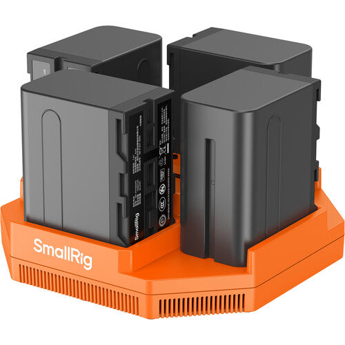 SmallRig 4-Channel Charger + L-Series/NP-F970 4-Battery Kit