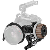 Camera lens and housing with various attachments on a white background