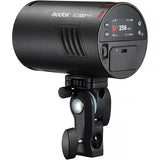 Godox AD100 Pro flash light on a white background