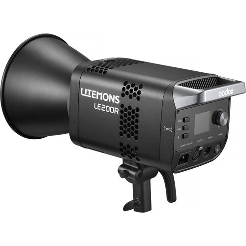 Photographic studio light with 'LiteMons' branding on a white background