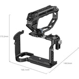 Black SmallRyze camera cage shown on a white background with dimension lines and measurements: 173.2mm height, 166.