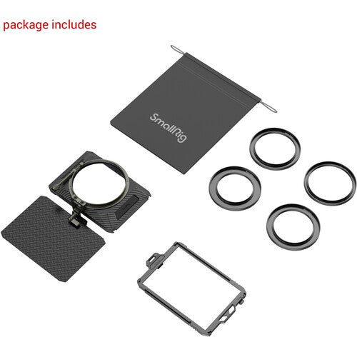 Collection of camera lens accessories with SmallRig branding on a white background