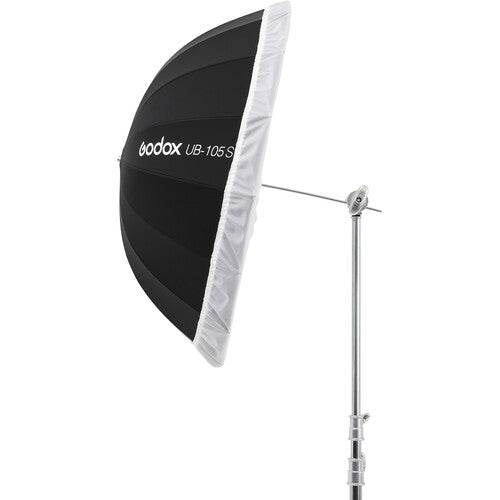 Godox studio umbrella with black and white design on a white background