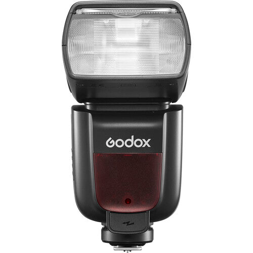 Camera flash with Godox branding on a white background