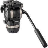 A black and silver camera fluid head with a textured black handle, shown on a solid white background. The brand name 'COURTINALANCE' is clearly visible on the adjustment knob.