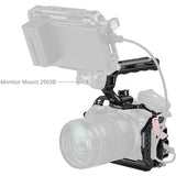 Camera monitor mount with camera on a white background