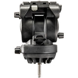 A black camera tripod head with a central locking knob labeled 'DRAFT', set against a plain white background.