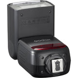 Godox camera flash unit on a white background
