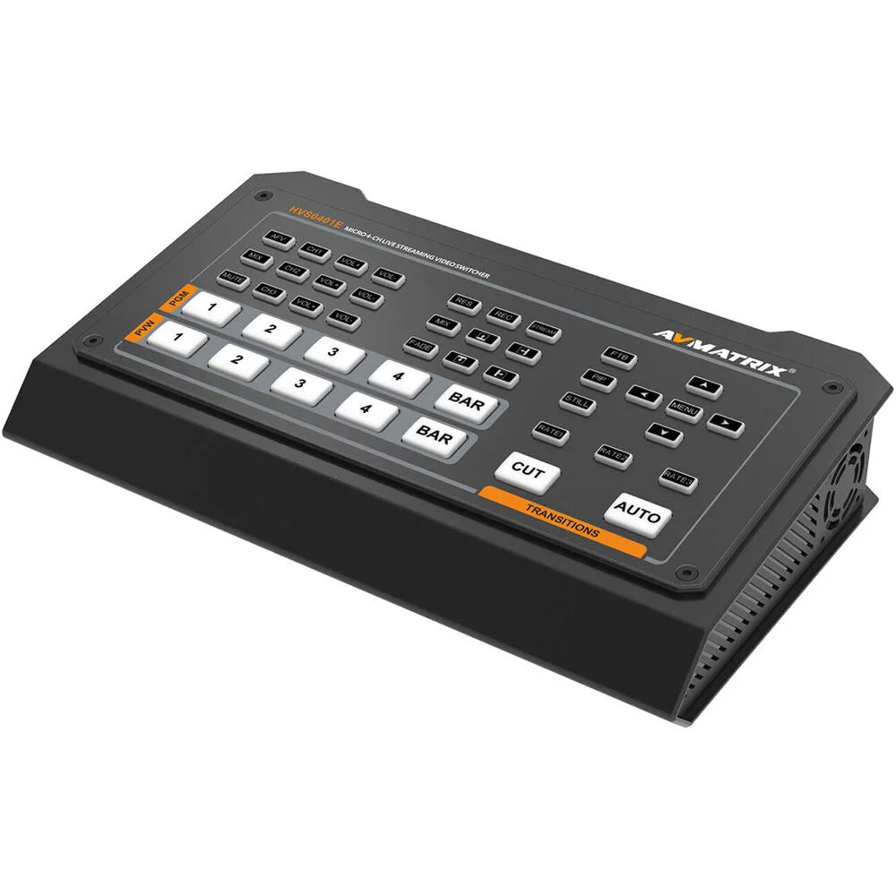 AVMATRIX Micro 4-Channel HDMI & DP Video Switcher with Streaming & Recording - HVS0401E