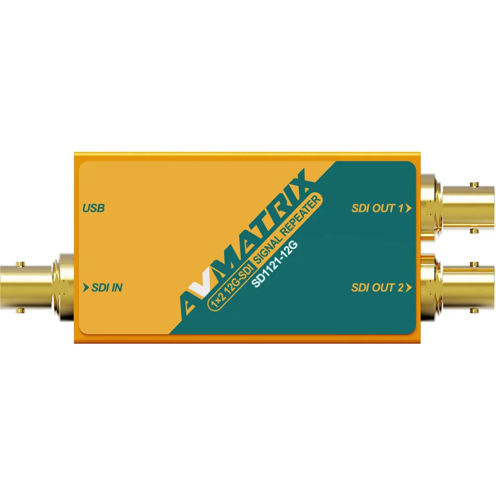 AVMATRIX 1x2 SD1121-12G SDI Reclocking Signal Repeater
