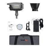 SmallRig RC450D COB LED video light with power adapter and accessories