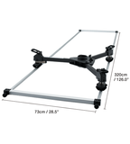 Libec TR-320 Track Rail System with Dolly and Transport Case - 3.2 m