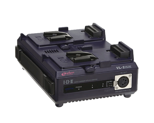 IDX System Technology VL-2PLUS Endura-type Lithium-Ion Battery Charger, 2-Channel Sequential Charging, with 60-Watt Power Supply