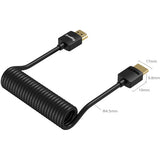 HDMI cable with coiled design on a white background