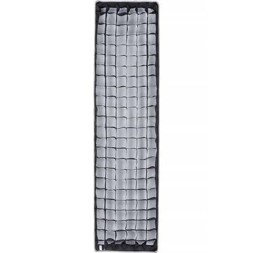 A rectangular studio backdrop with a black grid pattern, shown flat against a solid white background.