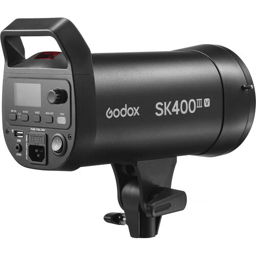 Godox SK400 III V studio light on a white background