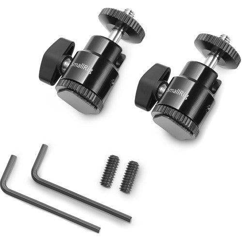 Two camera support brackets with screws and Allen key on a white background, featuring the SmallRig brand.