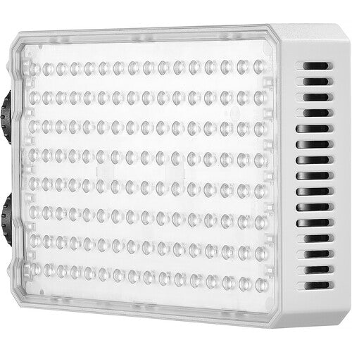 Rectangular LED light fixture with multiple small lights on a white background