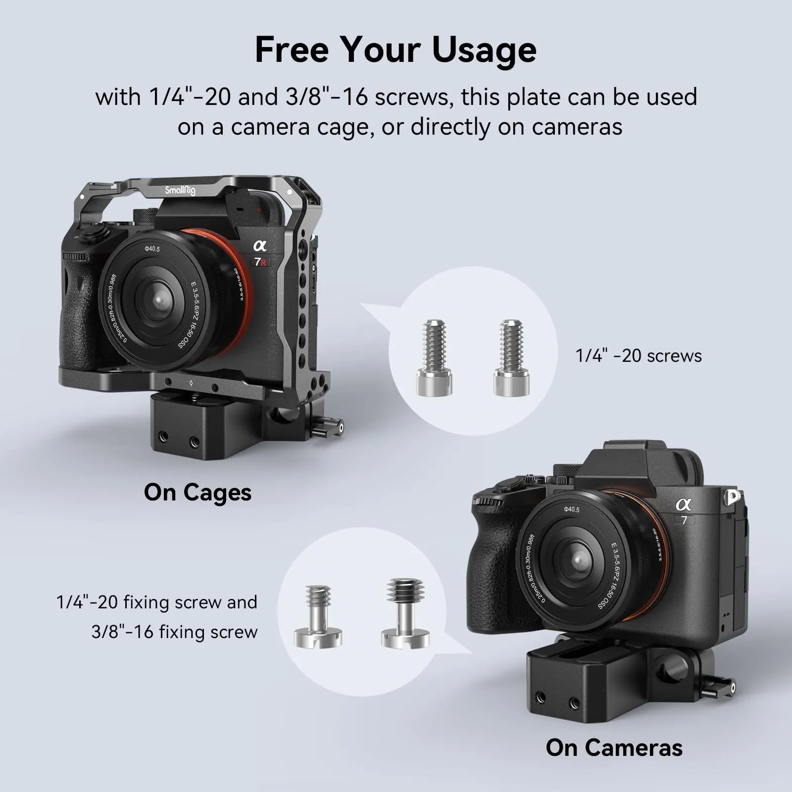 SmallRig Baseplate with Dual 15mm Rod Clamp