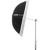 Godox studio umbrella with black and white design on a white background