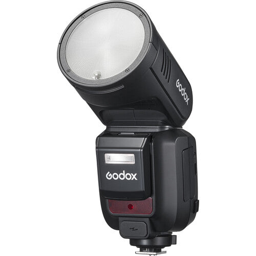 Godox camera flash on a white background