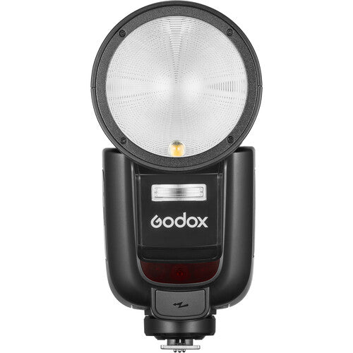 Godox camera flash on a white background