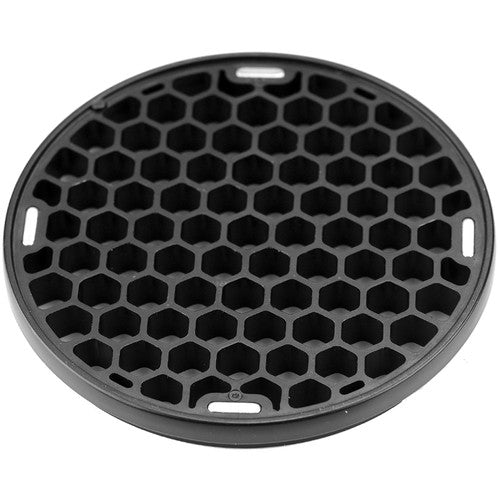 Black honeycomb-patterned mat on a white background
