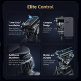 Elite Control product features on a dark background