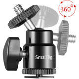 Camera ball head with 360-degree rotation feature and 'SmallRig' branding on a white background