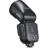 Godox V100S camera flash on a white background