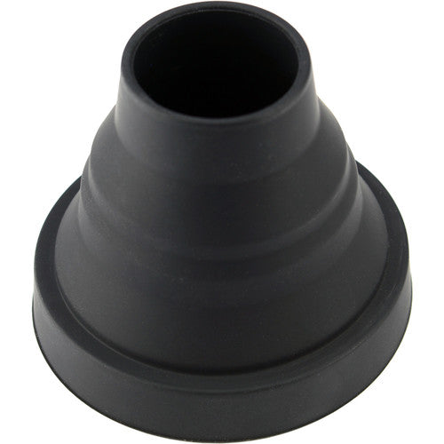 Black rubber bushing on a white background
