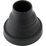 Black rubber bushing on a white background