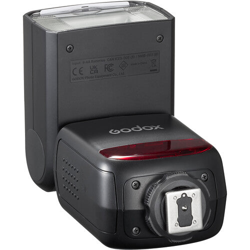 Godox camera flash unit on a white background