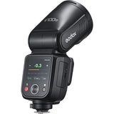 Godox V100S camera flash on a white background