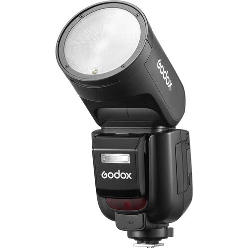 Godox camera flash on a white background