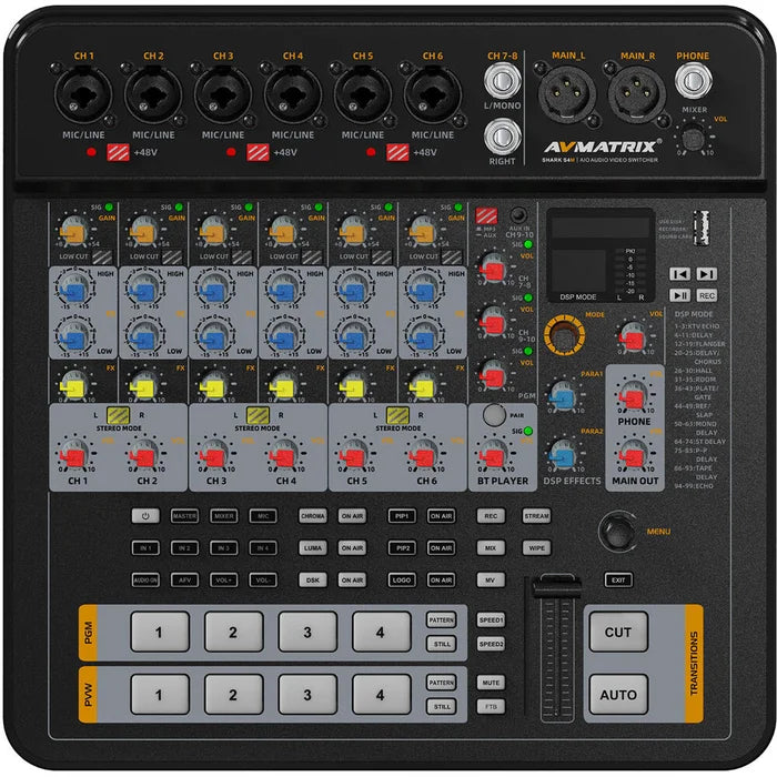 AVMATRIX SHARK S4M 4-Channel HDMI/SDI AV Switcher