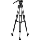 Libec HS-350MQ Tripod System with H35 Head, Mid-Level Spreader, Rubber Feet & Case