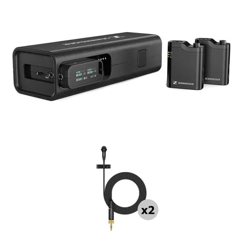 Sennheiser Profile 2-Person Clip-On Wireless Audio System/Recorder Kit with ME 2 Lavalier Microphones (2.4 GHz)