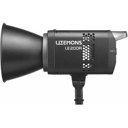 Black studio light with 'LITEMONS' branding on a white background