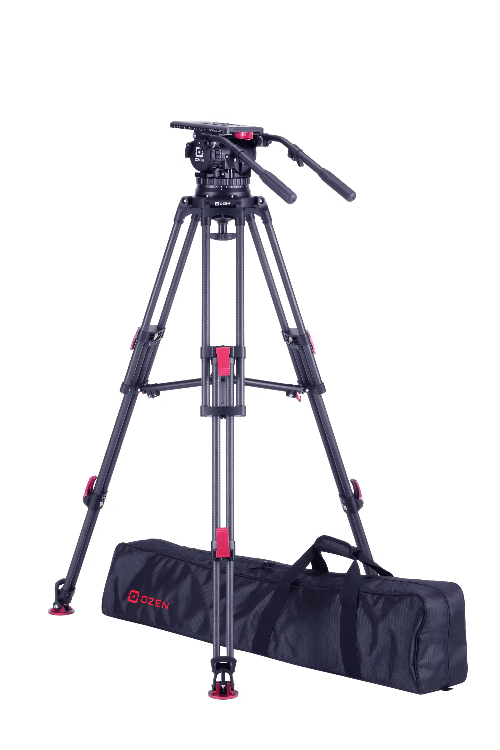 OZEN OZ-25CF2M AGILE 25M E-Z LOAD MAX Fluid Head & Carbon Fiber Tripod System