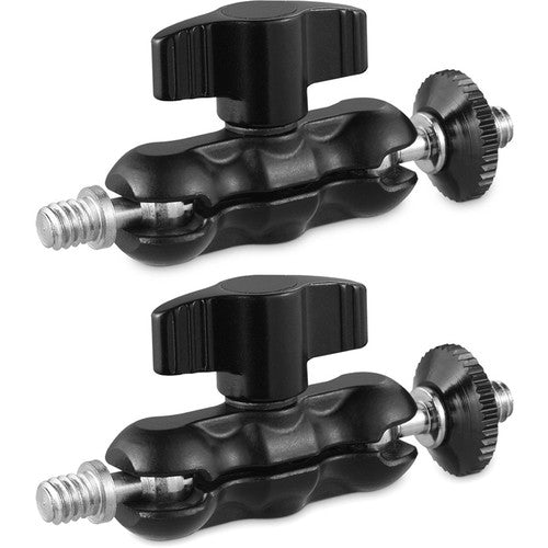 Two black quick-release clamp hardware pieces with silver threaded ends, shown on a plain white background.