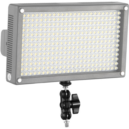 LED light panel with a stand on a white background