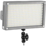 LED light panel with a stand on a white background