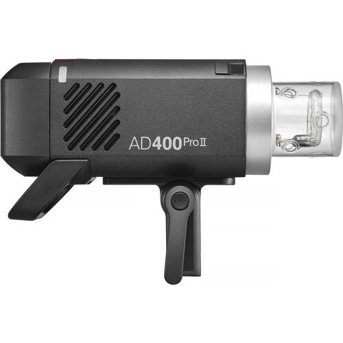 AD400Pro II flash unit on a white background