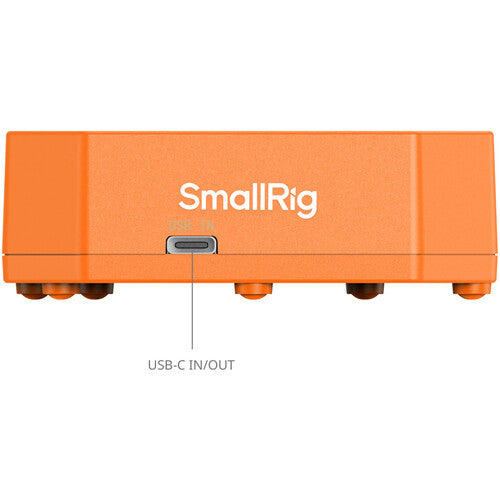 Orange device with 'SmallRig' branding and USB-C port on a white background