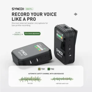 WAIR-G2-A2-PRO-4 - Systec International Trading LLC Synco WAir-G2-A2 PRO 2-Person Wireless Microphone System for Cameras and Smartphones (2.4 GHz)
